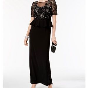 ✨Adrianna Papell✨ Embellished Peplum Gown